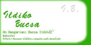 ildiko bucsa business card